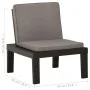 Silla de jardín con cojín plástico gris de vidaXL, Sillas de jardín - Ref: Foro24-315847, Precio: 70,37 €, Descuento: %