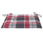 Sillas de jardín 2 uds madera teca con cojines a cuadros rojos de , Sillas de jardín - Ref: Foro24-3062473, Precio: 136,16 €,...