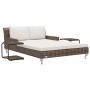 Tumbona doble de jardín con cojines ratán sintético marrón de , Camas para exteriores - Ref: Foro24-48130, Precio: 597,95 €, ...