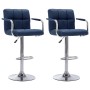 Taburetes de cocina 2 unidades tela azul de , Taburetes de cocina - Ref: Foro24-283423, Precio: 158,85 €, Descuento: %