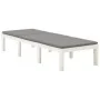 Tumbona con cojín plástico blanco de vidaXL, Tumbonas - Ref: Foro24-315828, Precio: 167,65 €, Descuento: %