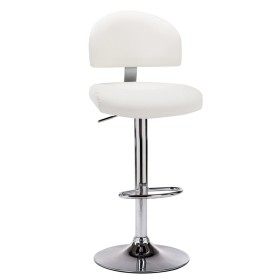 Taburete de cocina cuero sintético blanco de , Taburetes de cocina - Ref: Foro24-249647, Precio: 101,12 €, Descuento: %
