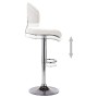 Taburete de cocina cuero sintético blanco de , Taburetes de cocina - Ref: Foro24-249647, Precio: 101,12 €, Descuento: %