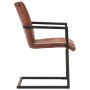 Sillas voladizas de comedor 2 unidades cuero auténtico marrón de , Sillas de comedor - Ref: Foro24-321847, Precio: 328,91 €, ...