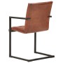 Sillas voladizas de comedor 2 unidades cuero auténtico marrón de , Sillas de comedor - Ref: Foro24-321847, Precio: 328,91 €, ...