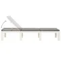 Tumbona con cojín plástico blanco de vidaXL, Tumbonas - Ref: Foro24-315828, Precio: 167,65 €, Descuento: %