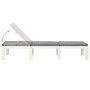 Tumbona con cojín plástico blanco de vidaXL, Tumbonas - Ref: Foro24-315828, Precio: 170,48 €, Descuento: %