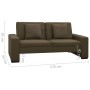 Sofá cama de cuero artificial marrón de , Sofás - Ref: Foro24-323617, Precio: 273,28 €, Descuento: %