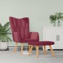 Sillón de relax con reposapiés tela rojo tinto de , Sillones - Ref: Foro24-327542, Precio: 137,25 €, Descuento: %