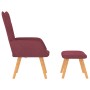Sillón de relax con reposapiés tela rojo tinto de , Sillones - Ref: Foro24-327542, Precio: 137,25 €, Descuento: %