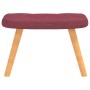 Sillón de relax con reposapiés tela rojo tinto de , Sillones - Ref: Foro24-327542, Precio: 137,25 €, Descuento: %