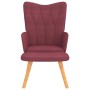 Sillón de relax con reposapiés tela rojo tinto de , Sillones - Ref: Foro24-327542, Precio: 137,25 €, Descuento: %