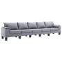 Sofá de 5 plazas tela gris claro de , Sofás - Ref: Foro24-287100, Precio: 572,55 €, Descuento: %