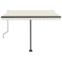 Toldo automático con LED sensor de viento color crema 300x250cm de , Toldos - Ref: Foro24-3069712, Precio: 591,00 €, Descuent...
