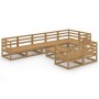 Muebles de jardín 9 piezas marrón miel madera maciza de pino de , Conjuntos de jardín - Ref: Foro24-3075662, Precio: 613,64 €...