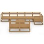 Muebles de jardín 9 piezas marrón miel madera maciza de pino de , Conjuntos de jardín - Ref: Foro24-3075662, Precio: 613,64 €...