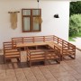 Muebles de jardín 11 piezas marrón miel madera maciza de pino de , Conjuntos de jardín - Ref: Foro24-3075947, Precio: 738,73 ...