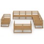 Muebles de jardín 11 piezas marrón miel madera maciza de pino de , Conjuntos de jardín - Ref: Foro24-3075947, Precio: 738,73 ...