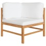 Set de muebles de jardín 6 pzas madera de teca y cojines crema de , Conjuntos de jardín - Ref: Foro24-3087200, Precio: 751,53...