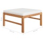 Set de muebles de jardín 6 pzas madera de teca y cojines crema de , Conjuntos de jardín - Ref: Foro24-3087200, Precio: 751,53...