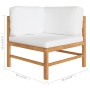 Set de muebles de jardín 6 pzas madera de teca y cojines crema de , Conjuntos de jardín - Ref: Foro24-3087202, Precio: 677,04...