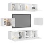 Set de muebles de salón 6 pzas madera ingeniería blanco brillo de , Muebles TV - Ref: Foro24-3079312, Precio: 206,53 €, Descu...