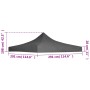 Techo de carpa para celebraciones 3x3 m gris antracita de , Cubiertas para carpas y cenadores - Ref: Foro24-44985, Precio: 34...