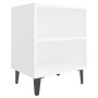 Mesita de noche con patas de metal blanca 40x30x50 cm de , Mesitas de noche - Ref: Foro24-805797, Precio: 34,09 €, Descuento: %