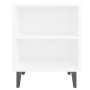 Mesita de noche con patas de metal blanca 40x30x50 cm de , Mesitas de noche - Ref: Foro24-805797, Precio: 34,09 €, Descuento: %