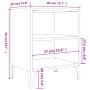 Mesita de noche con patas de metal blanca 40x30x50 cm de , Mesitas de noche - Ref: Foro24-805797, Precio: 34,09 €, Descuento: %