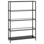 Estantería transparente vidrio templado y negro 100x36x168 cm de , Librerías y estanterías - Ref: Foro24-331638, Precio: 145,...