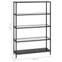 Estantería transparente vidrio templado y negro 100x36x168 cm de , Librerías y estanterías - Ref: Foro24-331638, Precio: 145,...