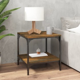 Mesa auxiliar madera contrachapada roble ahumado 40x40x40 cm de , Mesas de centro - Ref: Foro24-819381, Precio: 42,69 €, Desc...