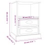 Mesita de noche blanca 43x36x60 cm de , Mesitas de noche - Ref: Foro24-816328, Precio: 65,61 €, Descuento: %