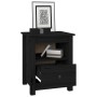 Mesita de noche madera maciza de pino negra 40x35x49 cm de , Mesitas de noche - Ref: Foro24-813717, Precio: 50,51 €, Descuent...