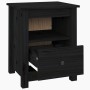 Mesita de noche madera maciza de pino negra 40x35x49 cm de , Mesitas de noche - Ref: Foro24-813717, Precio: 50,51 €, Descuent...