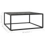 Mesa de centro negra con vidrio de mármol negro 80x80x35 cm de , Mesas de centro - Ref: Foro24-322878, Precio: 81,74 €, Descu...