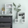 Estantes de pared 2 uds madera contrachapada blanco 50x15x50 cm de , Estantes y estanterías - Ref: Foro24-807241, Precio: 32,...