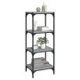Estantería contrachapada y acero gris Sonoma 40x33x100 cm de , Librerías y estanterías - Ref: Foro24-819315, Precio: 57,26 €,...