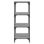 Estantería contrachapada y acero gris Sonoma 40x33x100 cm de , Librerías y estanterías - Ref: Foro24-819315, Precio: 57,26 €,...