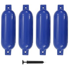 Parachoques para barco 4 unidades PVC azul 51x14 cm de , Atracada y anclaje - Ref: Foro24-92377, Precio: 62,46 €, Descuento: %