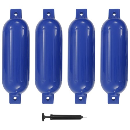 Parachoques para barco 4 unidades PVC azul 51x14 cm de , Atracada y anclaje - Ref: Foro24-92377, Precio: 62,46 €, Descuento: %