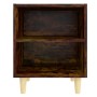 Mesita de noche patas madera maciza roble ahumado 40x30x50 cm de , Mesitas de noche - Ref: Foro24-813098, Precio: 30,27 €, De...