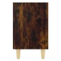 Mesita de noche patas madera maciza roble ahumado 40x30x50 cm de , Mesitas de noche - Ref: Foro24-813098, Precio: 30,27 €, De...
