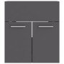 Armario para lavabo madera contrachapada gris 41x38,5x46 cm de , Muebles de baño - Ref: Foro24-804640, Precio: 34,56 €, Descu...