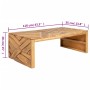 Mesa de centro madera maciza de teca erosionada 110x35x38 cm en Mesas de centro | Comprar online en Foru.es