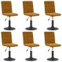 Sillas de comedor giratorias 6 uds terciopelo marrón de , Sillas de comedor - Ref: Foro24-3089298, Precio: 330,48 €, Descuent...