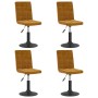 Sillas de comedor giratorias 4 uds terciopelo marrón de , Sillas de comedor - Ref: Foro24-3089287, Precio: 221,38 €, Descuent...