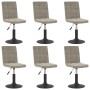 Sillas de comedor giratorias 6 uds de terciopelo gris claro de , Sillas de comedor - Ref: Foro24-3089300, Precio: 330,29 €, D...