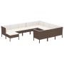 Set muebles de jardín 11 pzas y cojines ratán sintético marrón de , Conjuntos de jardín - Ref: Foro24-3094507, Precio: 904,23...